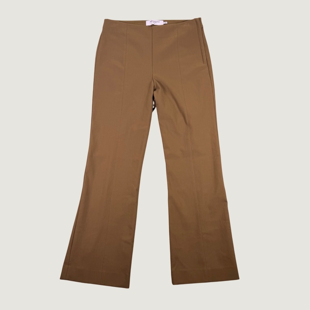 M.M. LaFleur Foster‎ Pants Women 8 Brown Slim Flare Side Zip Workwear Office